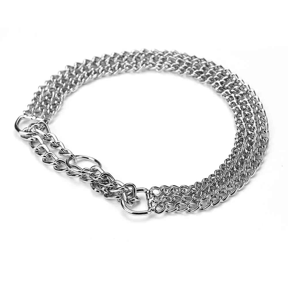 Heavy Duty Chew Proof Metal Cuban Link Dog Collar for Large Dogs by Souths Cheap Stuff