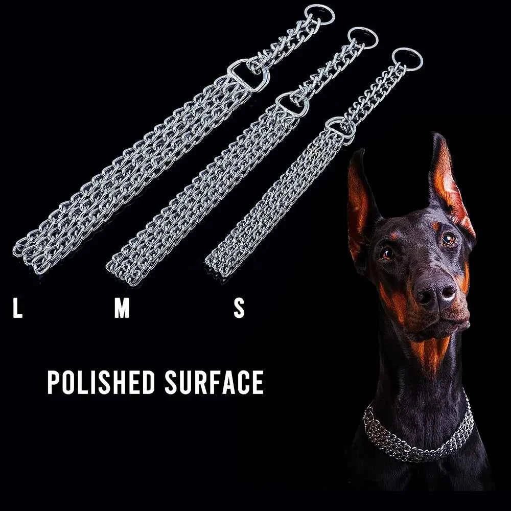 Heavy Duty Chew Proof Metal Cuban Link Dog Collar for Large Dogs by Souths Cheap Stuff