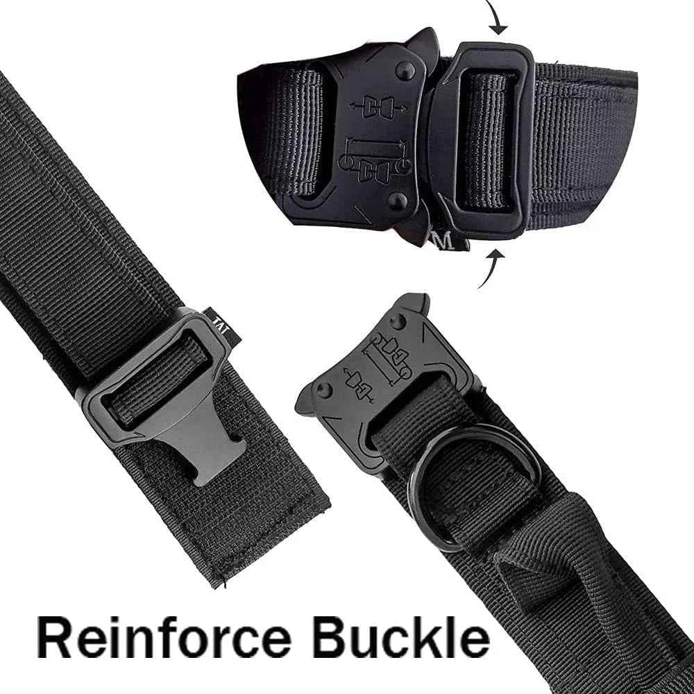 Heavy Duty Tactical Dog Collar with Anti-Pull Leash Set by Souths Cheap Stuff