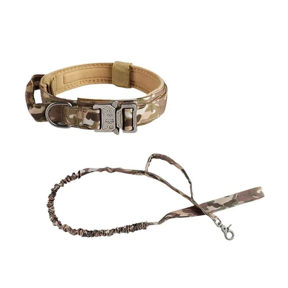 Heavy Duty Tactical Dog Collar with Anti-Pull Leash Set by Souths Cheap Stuff