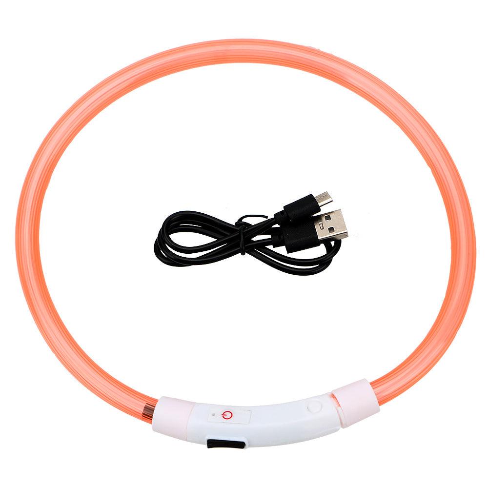 Usb Rechargeable Glow-In-The-Dark Pet Collar With Three Flashing Modes by Dog Hugs Cat