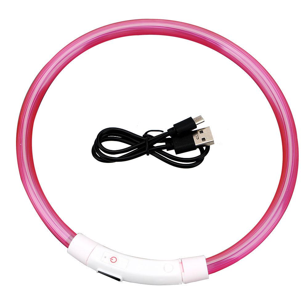 Usb Rechargeable Glow-In-The-Dark Pet Collar With Three Flashing Modes by Dog Hugs Cat