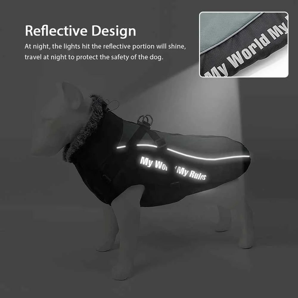 Waterproof Dog Jacket with Built-In Harness for Big Dogs by Souths Cheap Stuff