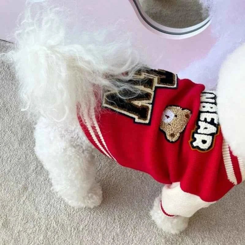 French Bulldog Cartoon Bear Sweater - Knitted Pet Clothing by Souths Cheap Stuff