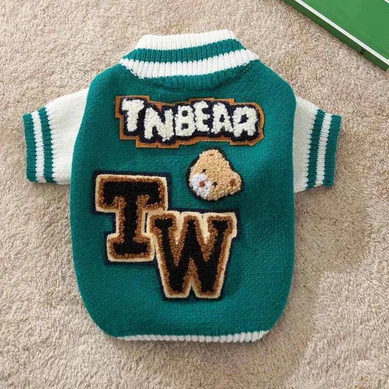 French Bulldog Cartoon Bear Sweater - Knitted Pet Clothing by Souths Cheap Stuff