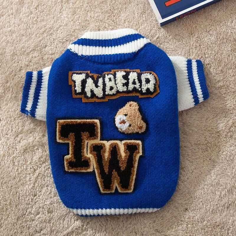 French Bulldog Cartoon Bear Sweater - Knitted Pet Clothing by Souths Cheap Stuff