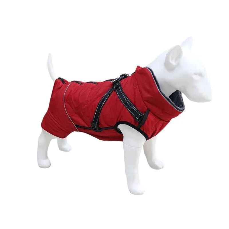 Waterproof Dog Jacket with Harness Winter Coat for Medium Large Breeds by Souths Cheap Stuff