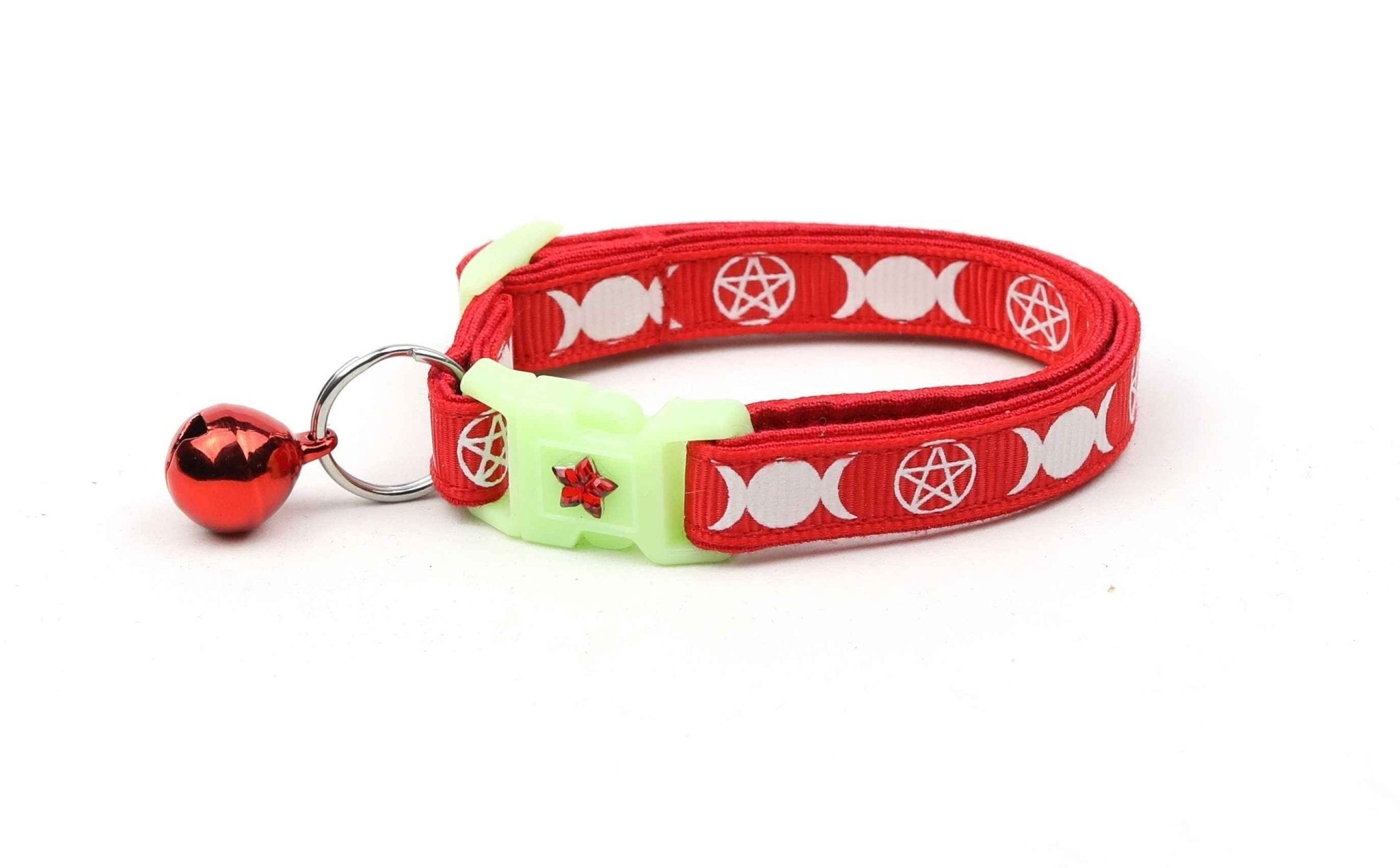 Witch's Familiar on Red Cat Collar by Pugs2Persians