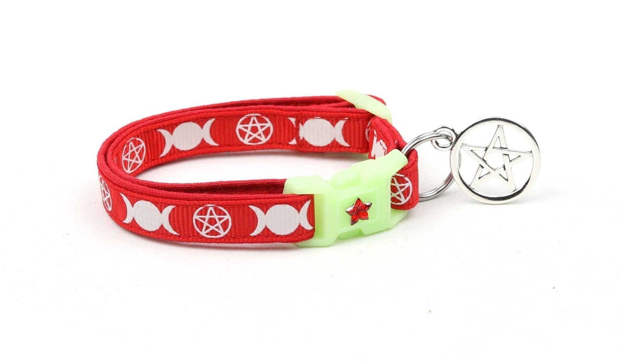Witch's Familiar on Red Cat Collar by Pugs2Persians